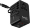 FOVAL 70W Universal Travel Adapter, Retractable USB C Cable, All-in-one International Plug Adapter for Travel