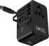 FOVAL 70W Universal Travel Adapter, Retractable USB C Cable, All-in-one International Plug Adapter for Travel