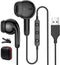 USB Earbuds for PC,Headphones with Microphone for Computer,Wired USB Headset with Mic