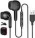 USB Earbuds for PC,Headphones with Microphone for Computer,Wired USB Headset with Mic