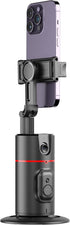 Auto Face Tracking Tripod, No App Required, Rechargeable Battery, 360° Rotation Phone Tracking Holder for Live Vlog