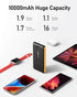 VEEKTOMX 10000mAh, Pack 17/16/15, Portable Charger with Built in Cables Power Bank for iPhone with Wall Plug, Travel