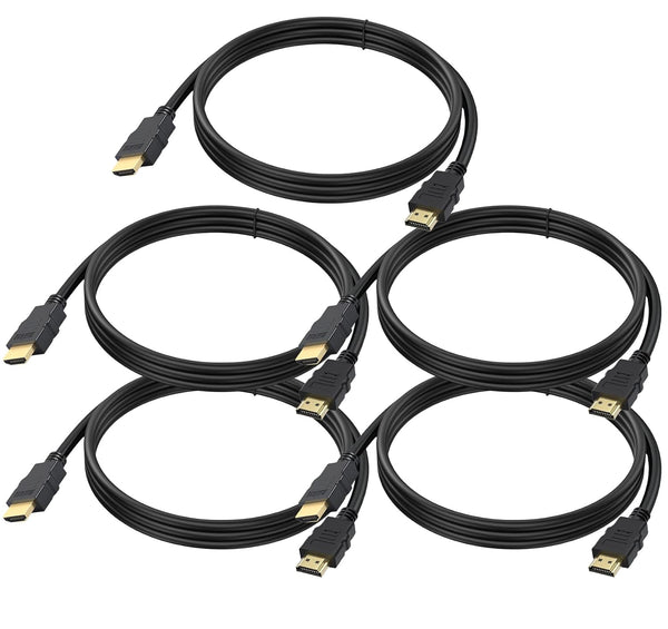 Vorothin 4K HDMI Cable 3 FT 5-Pack, 3FT HDMI Cord 4K@60Hz, Shielded HDMI