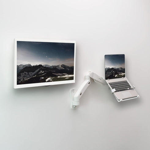 VIVO MOUNT-VW01AW Height Adjustable Single Monitor Wall Mount, 17 to 32 inch, Fits 1 Screen Max VESA 100x100mm, White