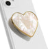 OnTheGrip Cute Natural Seashell Design Heart Shape Mobile Phone Grip Stand for Smartphone, Crème
