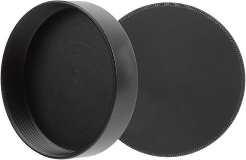 DAUERHAFT Camera Lens Rear Cover, 2Pcs Metal Lens Rear Cap Cover for M42 Screw Lens Mount