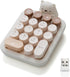 Lomiluskr Cute Wireless Numeric Keypad with Silicone Bear, Colorful Round Keycaps, 2.4G USB