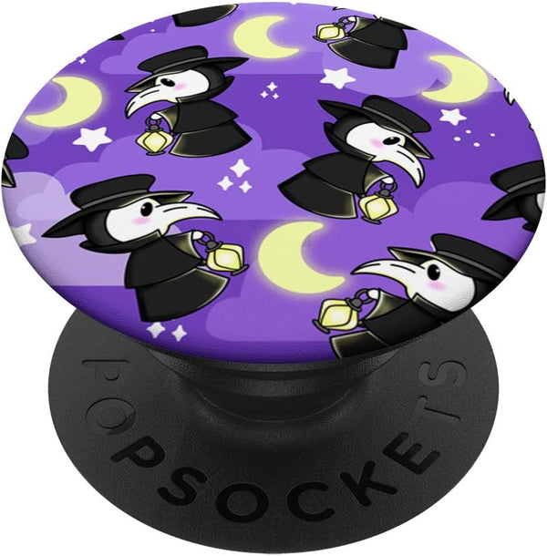 Kawaii Plague Doctor Clouds Stars Magical Witchy PopSockets PopGrip: Swappable Grip for Phones & Tablets