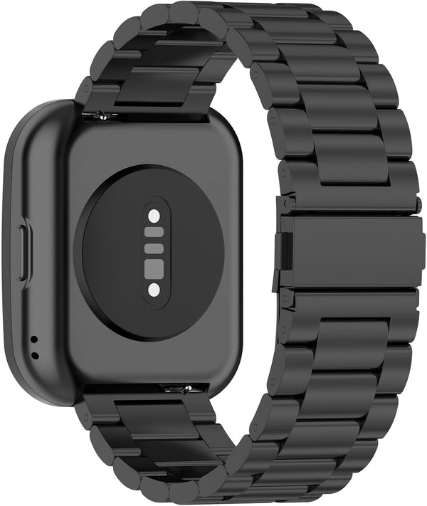 Smart Watch Bands Compatible with Amazfit Bip 5, Solid Stainless Steel Strap for Women Men, Metal Watch Link
