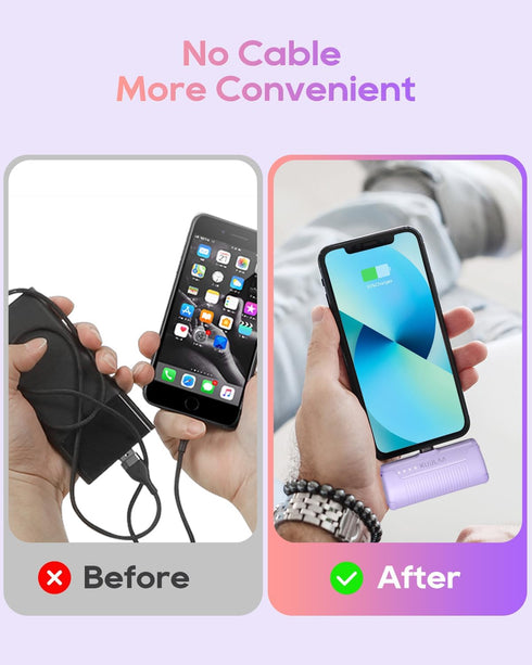 Kuulaa Portable Phone Charger, 4500mAh Mini Power Bank for iPhone, Cute Battery Pack for iPhone 14/13/12/11