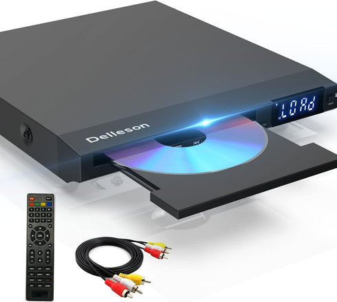 Delleson Region Free DVD Player for TV with AV Port, Compact CD/DVD Players