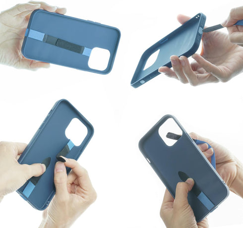 2 TFY Elastic Phone Strap, Universal Slim Hand Finger Grip, Non-slip Cell Phone Holder, fit Most Smartphones Case