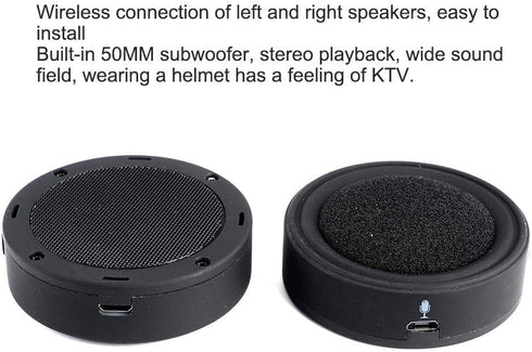 KIMISS BT17 Motorcycle Helmet Bluetooth Headset - Waterproof Stereo Music Headphones for Hands-Free Riding.