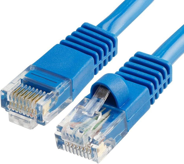 Cmple Cat5e Ethernet Cable 7 ft, 350 MHz UTP Patch Cord, 1Gbps Network LAN, RJ45 Connectors, Blue