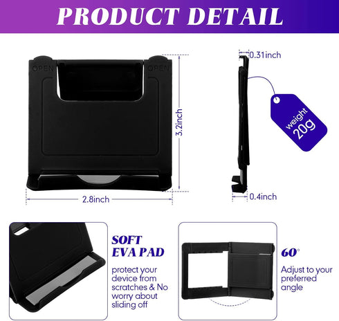 Kathfly 36 Pcs Cell Phone Stand Bulk Foldable Tablet Mobile Stand Adjustable Universal Multi Angle Pocket Phone Holder
