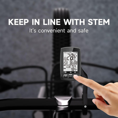 Out Front Bike Combo Mount for Garmin Edge Wahoo Elemnt Computer, Extended Cycling Mount for Bryton Cateye GoPro