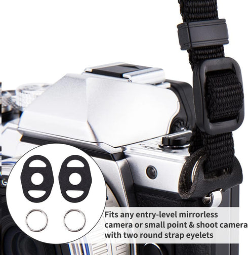 JJC Soft Neck Shoulder Strap for Sony ZV-E10 A6000 A6100 A6300 A6400 A6500 A6600, Fuji X-T5 X-T30 X-T20 X-T4 X-T3 X100V