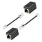 RJ45 to RJ11 Adapter, 2 Pack Phone Jack to Ethernet Adapter, Black Phone Line to Ethernet Adapter, RJ45 Female to RJ11