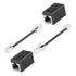 RJ45 to RJ11 Adapter, 2 Pack Phone Jack to Ethernet Adapter, Black Phone Line to Ethernet Adapter, RJ45 Female to RJ11