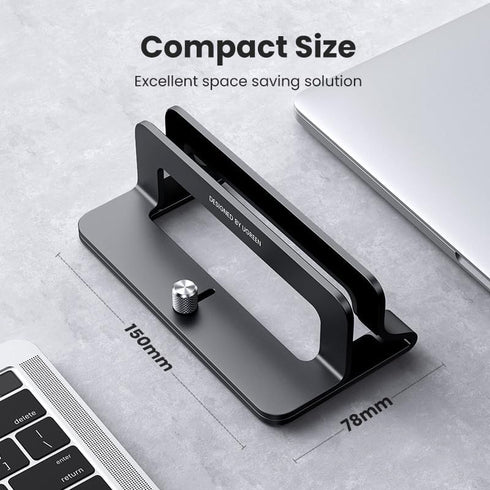 UGREEN Vertical Laptop Stand Holder for Desk, Adjustable Aluminum Stand Compatible with MacBook Pro, MacBook Air, Up to