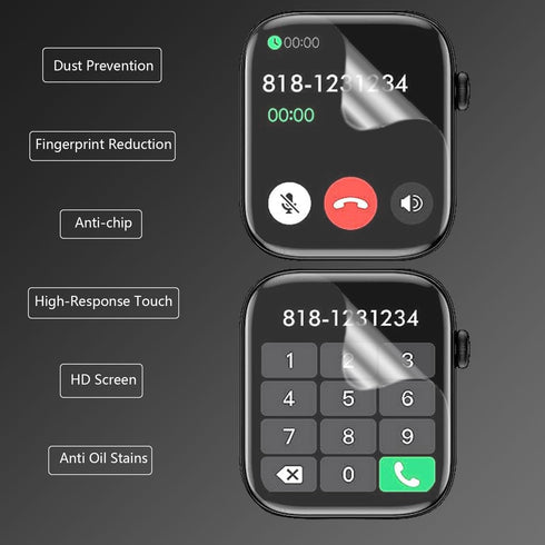 8 Pack Smartwatch Screen Protector, Soft TPU Protect Film for Various Models (Not Tempered Glass)