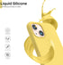 ORNARTO Slim Liquid Silicone Case for iPhone 13, 3 Layers Full Covered Soft Gel Rubber 6.1 inch-Lemon Yellow