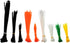 QualGear CT1-MC-200-P Self-Locking Cable Ties, Assorted, 200/Poly Bag, Green, Black, Yellow, Orange