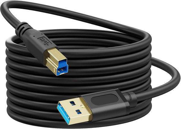 Jelly Tang USB 3.0 Cable A Male to B Male 25Ft,Superspeed USB 3.0 A-B/A