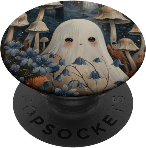 Cute Ghost Mushroom Lover PopSockets Standard PopGrip for Phone Accessories