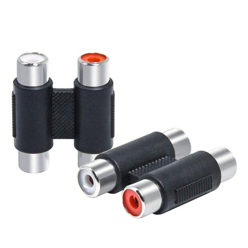 RCA Female to Female Coupler Adapter for Audio and Video Extension