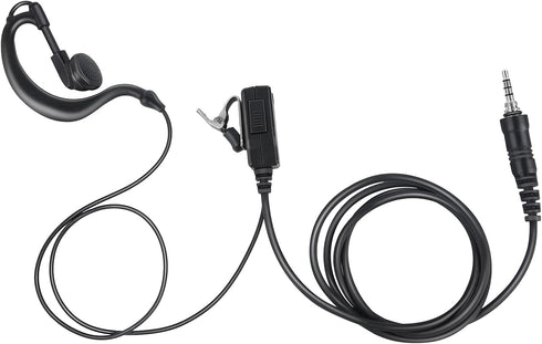 3.5mm Threaded Ear Piece Ptt Mic, G Shape Headset for Yaesu Standard Horizon VX-6R VX-7R Walkie Talkie