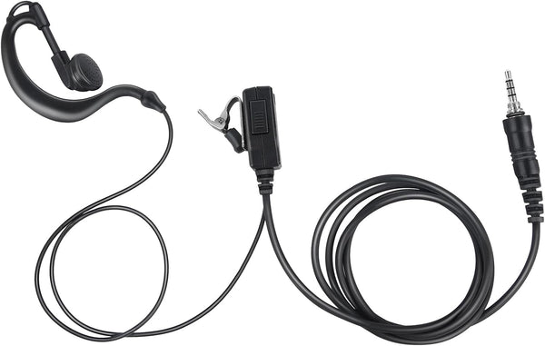3.5mm Threaded Ear Piece Ptt Mic, G Shape Headset for Yaesu Standard Horizon VX-6R VX-7R Walkie Talkie