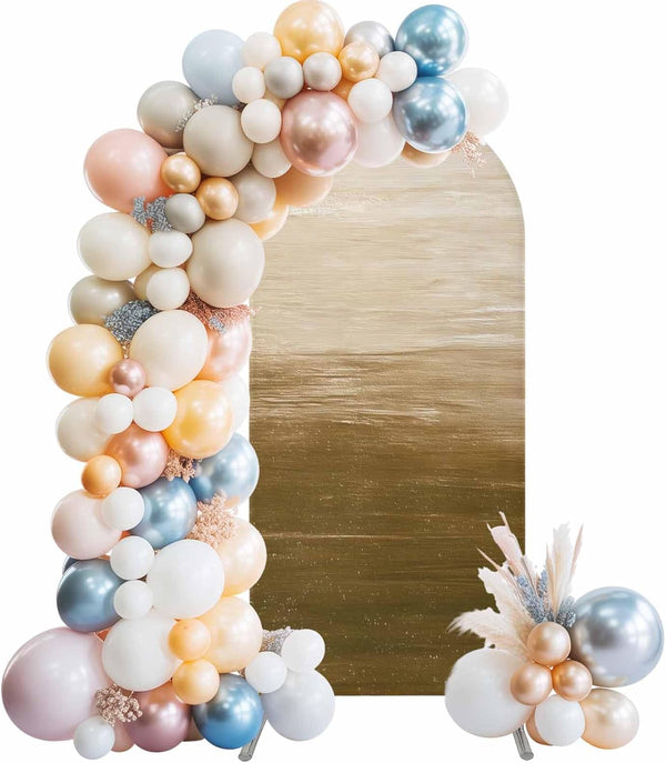 Jnbasdffb Brown Ombre Wedding Arch Cover, Stretchy Spandex Arch Backdrop Stand Covers 6