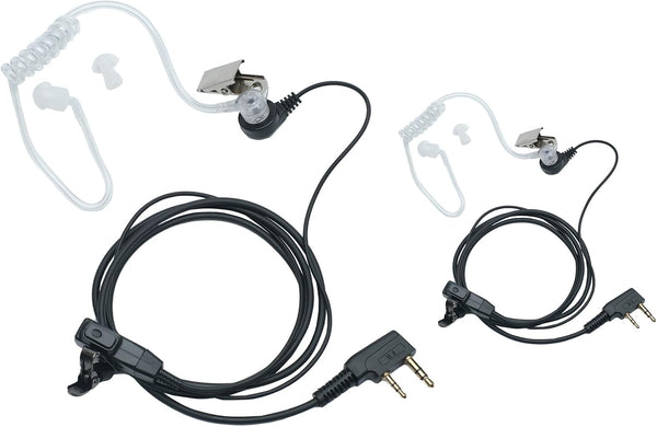Radio Earpiece Headset with Mic PTT for Baofeng UV-5R, BF-888S, BF-F8HP, UV-82, Kenwood TK-2107, 2 Pack