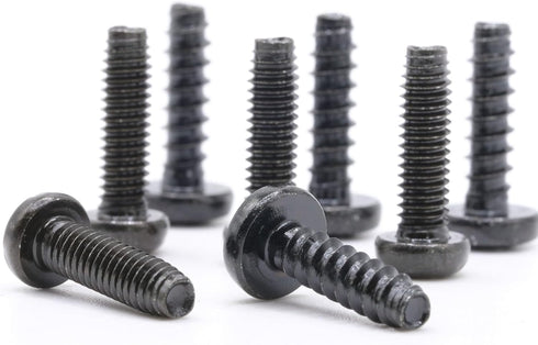 Replacement Screws Pack of 8 - 2 Sets of Metric Screws (Model RS-198452) Pan Head - Philips Drive - Black Plated