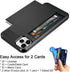 Vofolen Case for iPhone 11 Pro Max - Wallet with Credit Card Holder Slot, Dual Layer Hybrid Bumper Armor, Black