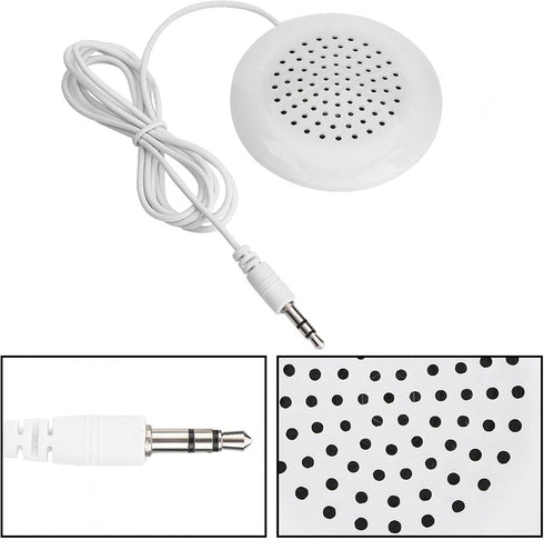 3.5mm Mini Pillow Speaker, DIY Portable Speaker for MP3 Phone, White