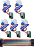 GeeekPi 5 Pack 28BYJ-48 5V Geared Stepper Motor + Uln2003 Driver Board + Jumper Wires for Arduino