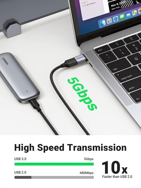 UGREEN USB C to USB Adapter (2 Pack), USB C Male to USB 3.0 Female Adapter for MacBook Pro, iPhone 15