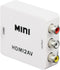 Mini Composite 1080P HDMI to RCA Audio Video AV CVBS Adapter, Support HD for HDMI2AV Converter Box
