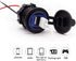 Dual USB Charger Socket Waterproof Power Outlet 12V/24V 2.1A for Car Boat Marine RV with Blue LED