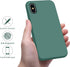 OTOFLY Compatible with iPhone X Case - Ultra Slim Fit Liquid Silicone Case with Full Body Protection, 5.8 inch (Pine