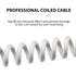 1.8m EPOMAKER Mix Coiled Keyboard Cable, USB C to USB A TPU Cable for Mechanical Gaming Keyboard, with Detachable Metal