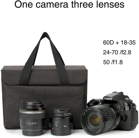 BAIGIO Camera Insert Bag Inner Case, High-Capacity Shockproof Waterproof DSLR SLR Camera Bag (Black 1)