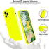 Compatible with iPhone 12 Pro Case Fluorescent Yellow, Soft Liquid Silicone Rubber Full-Body Protective Cover