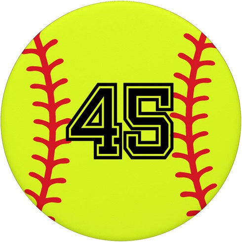 Lucky Number #45 PopSockets Swappable PopGrip for Softball Player Favorite