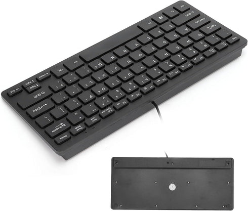 USB Wired Keyboard 78 Keys Mini – Portable Ultra Thin Computer Keyboard, Low Noise Waterproof Mechanical Keyboard for