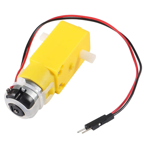 AOICRIE 8PCS 3V-6V 2Pin 1:48 DC Electric Gear Motor TT DC Prewired Gear Motor Dual Shaft Intelligent Car Chassis
