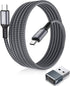 Elebase 10FT USB Type C to C 100W Cable with Adapter, Fast PD Charger for iPhone 15 Pro Max, Samsung Galaxy S23/S24,