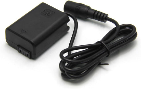 AC-PW20 AC Power Adapter NP-FW50 Dummy Battery for Sony Alpha ZV-E10, A7, A7R, A7S, A7II, A7RII, A7SII, A6500, A6400,